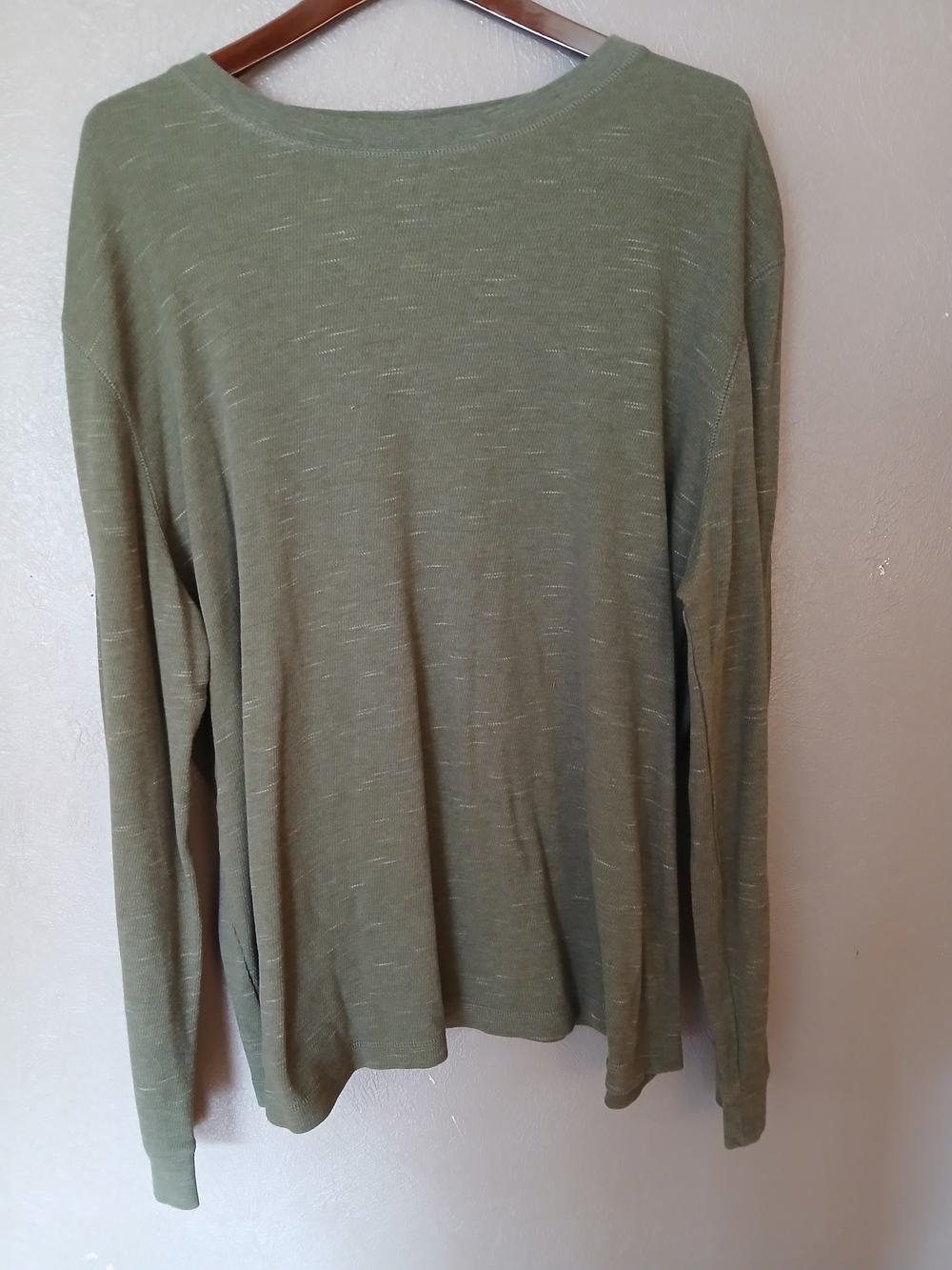 George Olive Green Long Sleeve Crewneck 2xl Shirt
